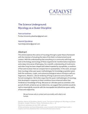 The Science Underground: Mycology As a Queer Discipline