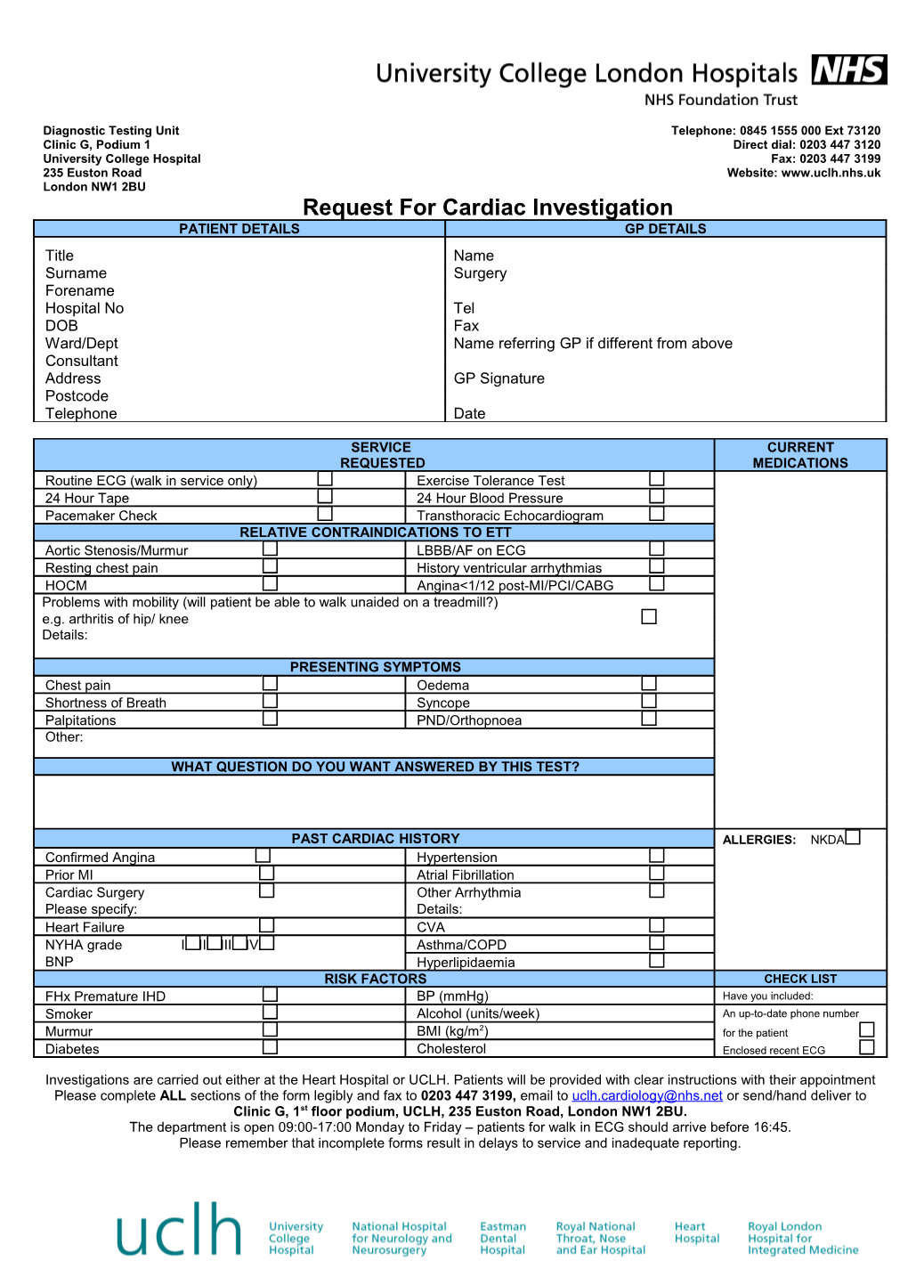 Cardiac Referral Form