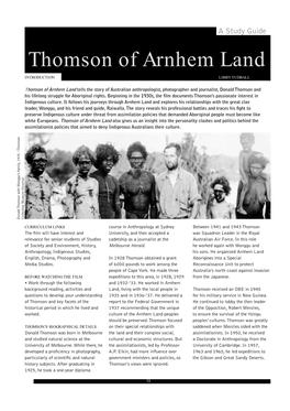 Thomson of Arnhem Land