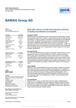 BAWAG Group AG Issuer Profile