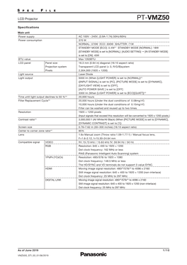 PT-VMZ50 Spec File (English) (PDF)