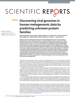 Discovering Viral Genomes in Human Metagenomic Data by Predicting