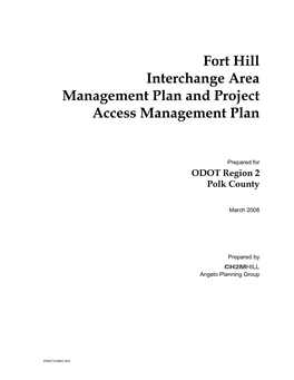 Oregon Highway 18 Fort Hill Interchange Area Management Plan
