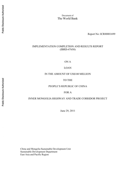 World Bank Document