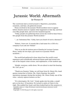 Jurassic World: Aftermath by Husayn R