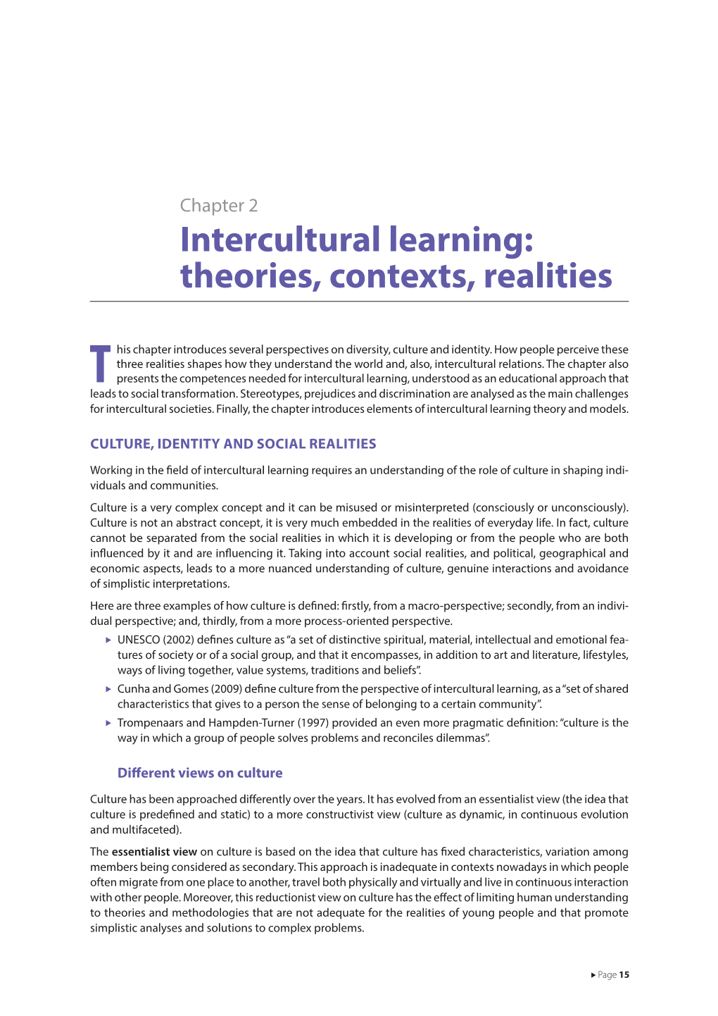 Intercultural Learning: Theories, Contexts, Realities