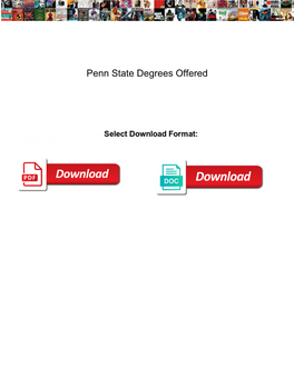 Penn State Degrees Offered