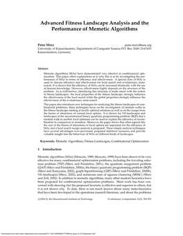 Advanced Fitness Landscape Analysis and the Performance of Memetic Algorithms
