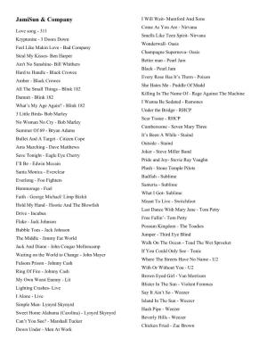Full Band List