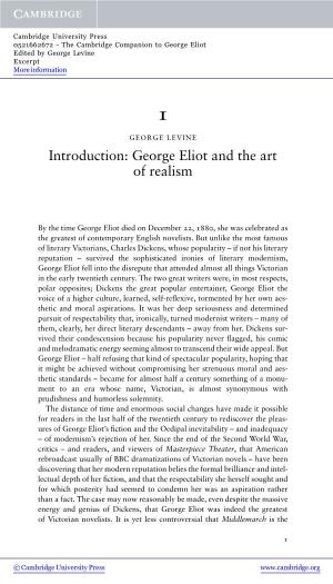 Introduction: George Eliot and the Art of Realism