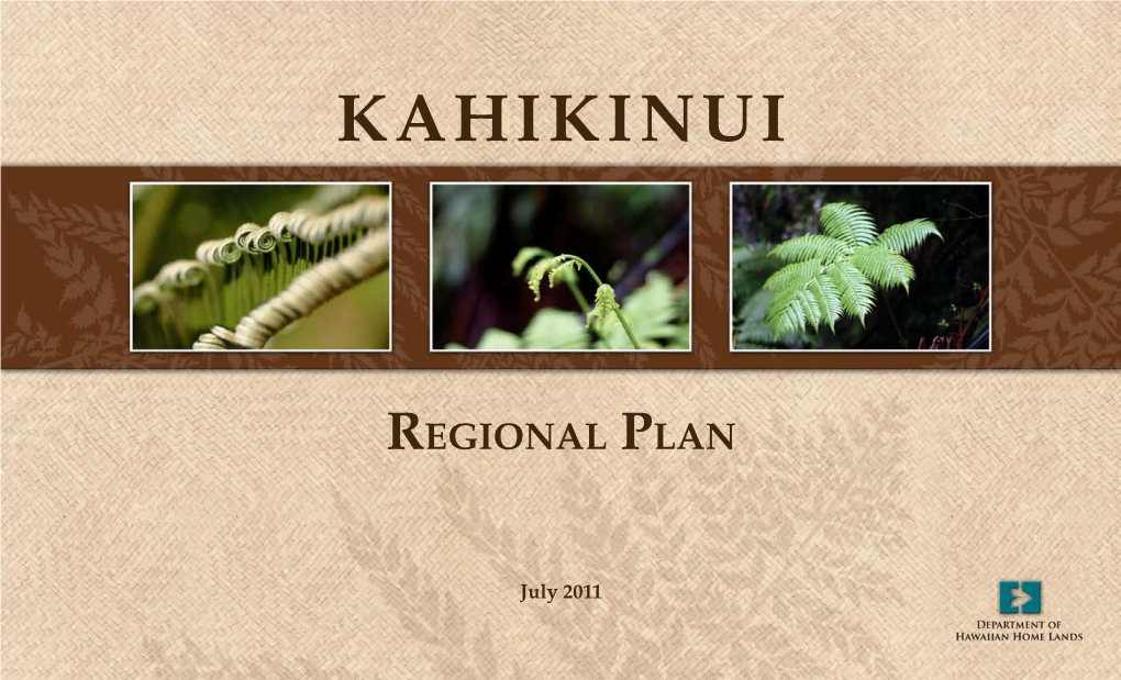 Kahikinui Regional Plan