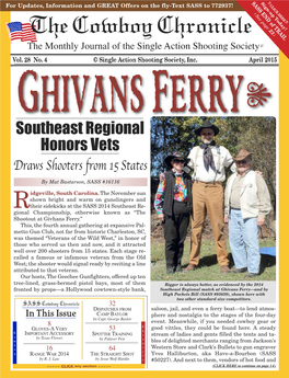 April 2015 GHIVANS F ER RY Southeast Regional I Honors Vets