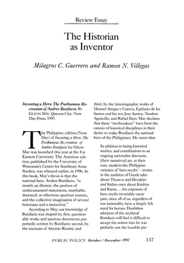 The Historian As Inventor
