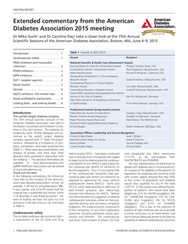 Extended Commentary from the American Diabetes Association