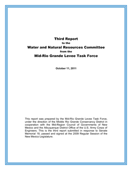 Third Report Water and Natural Resources Committee Mid-Rio