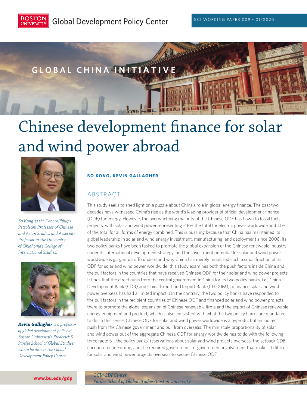 Chinese Development Finance for Solar and Wind Power Abroad