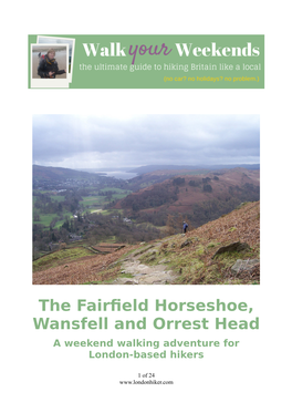The Fairfield Horseshoe, Wansfell and Orrest Head a Weekend Walking Adventure for London-Based Hikers