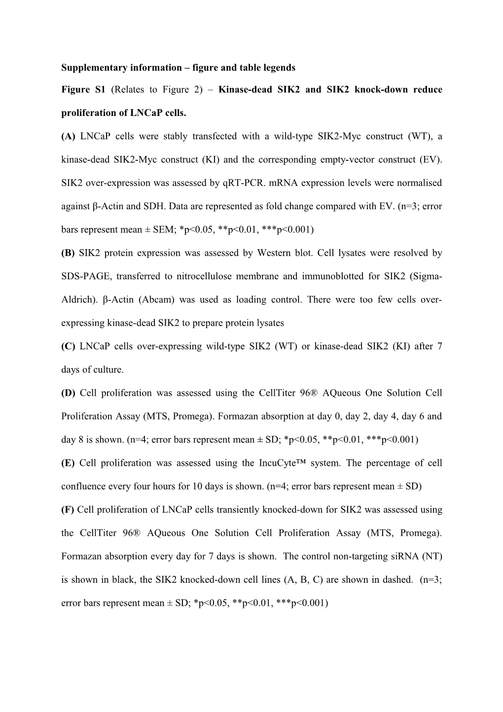 Supplementary Information Figure and Table Legends