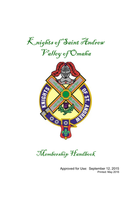 Knights of Saint Andrew Valley of Omaha