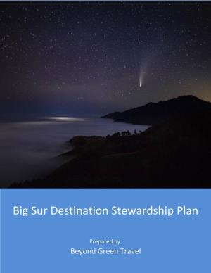 Big Sur Destination Stewardship Plan