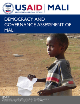 Democracy and Governance Assessment of Mali