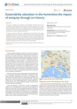 Sustainability Education in the Humanities: the Impact of Antiquity Through Art History