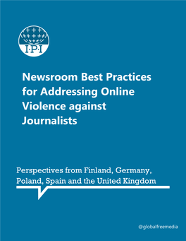 Newsroom Best Practices for Addressing Online Violence Against Journalists