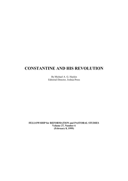 Constantine and His Revolution