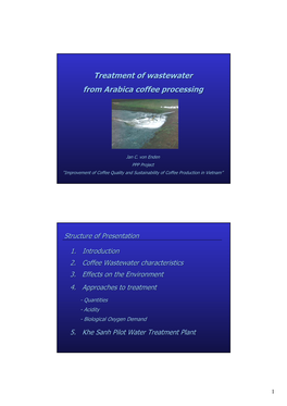 Treatment of Wastewater from Arabica Coffee Processing