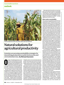 Natural Solutions for Agricultural Productivity