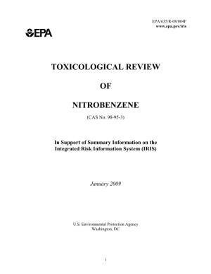 Toxicological Review of Nitrobenzene (CAS No. 98-95-3) (PDF)