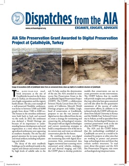 AIA Site Preservation Grant Awarded to Digital Preservation Project at Çatalhöyük, Turkey