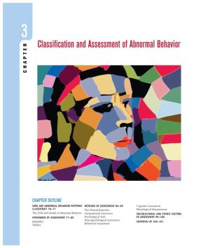 Classification and Assessment of Abnormal Behavior, Begin- Ning with the DSM