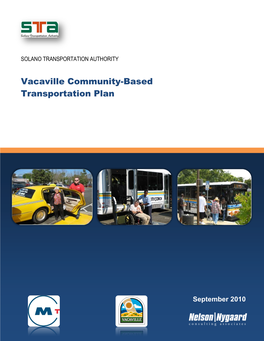 Vacaville Community-Based Transportation Plan (2010)