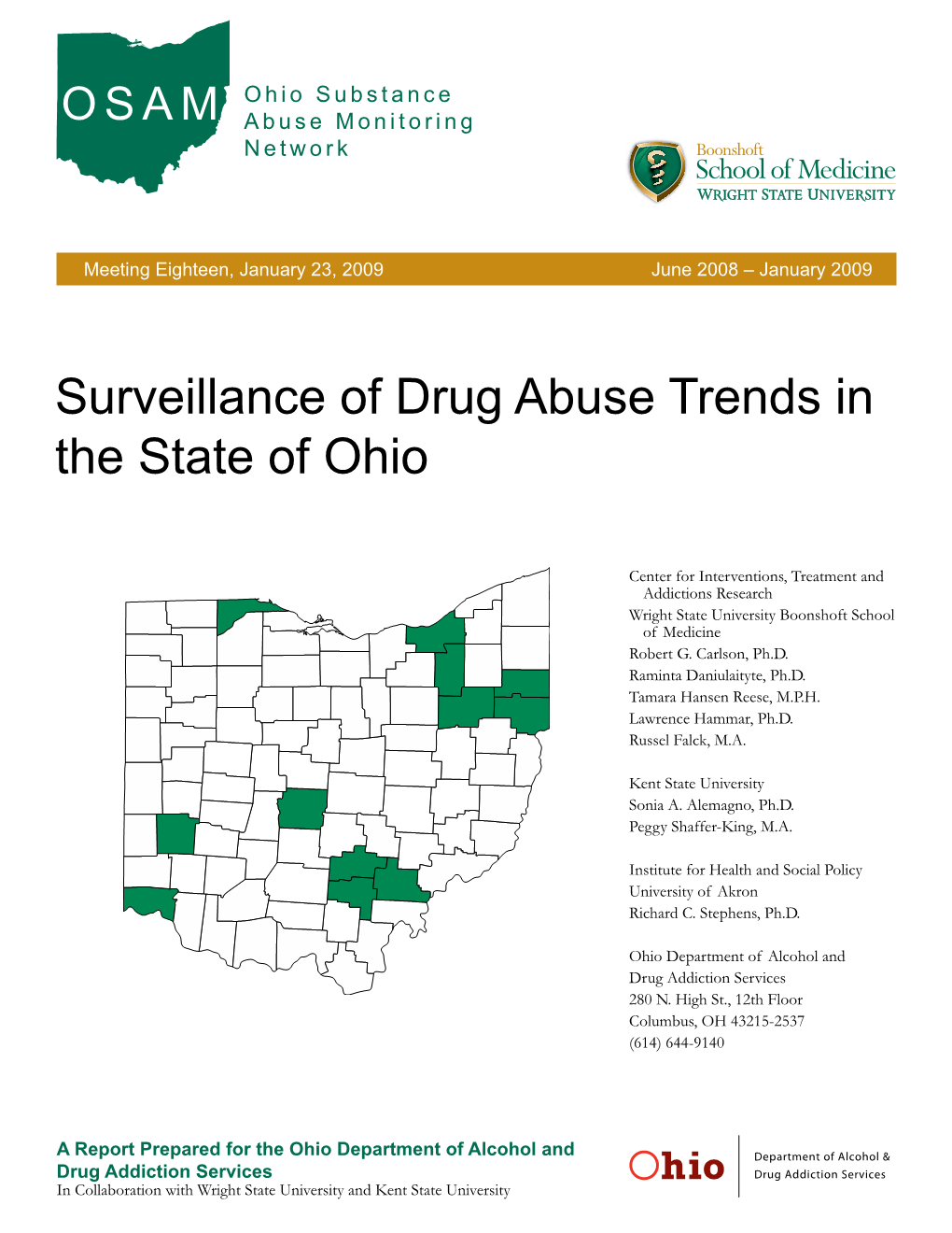 Surveillance of Drug Abuse Trends in the State of Ohio