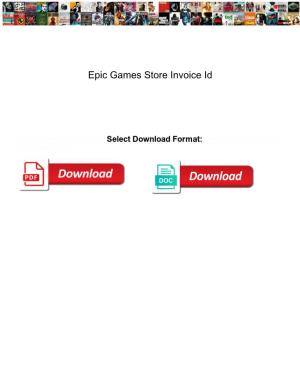 Epic Games Store Invoice Id