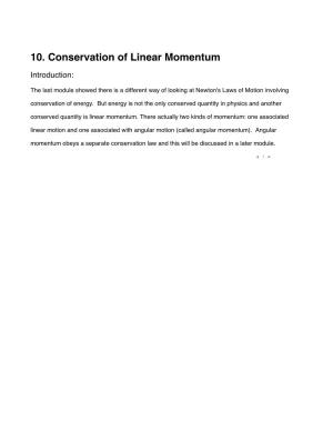10.Linear Momentum Conservation Thurs 3.25.10.Nb