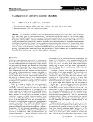 Management of Soilborne Diseases of Potato