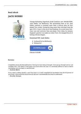 Download Ebook \\ Jack Hobbs