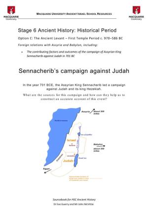 Sennacherib's Campaign Against Judah