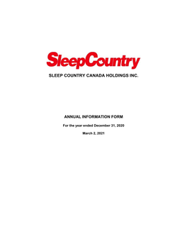 Sleep Country Canada Holdings Inc