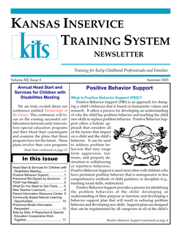 Summer 2003 Newsletter For