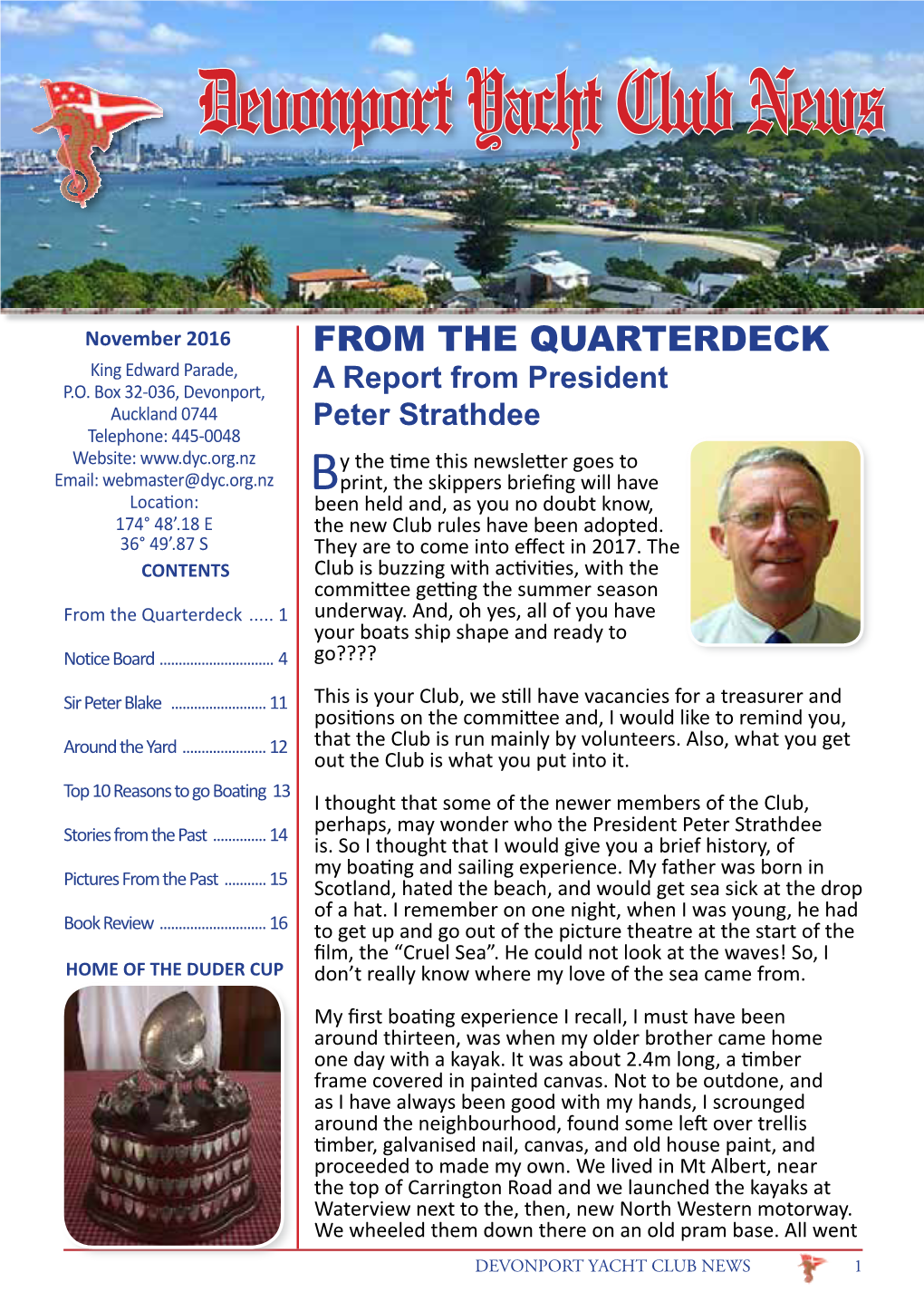 Devonport Yacht Club News