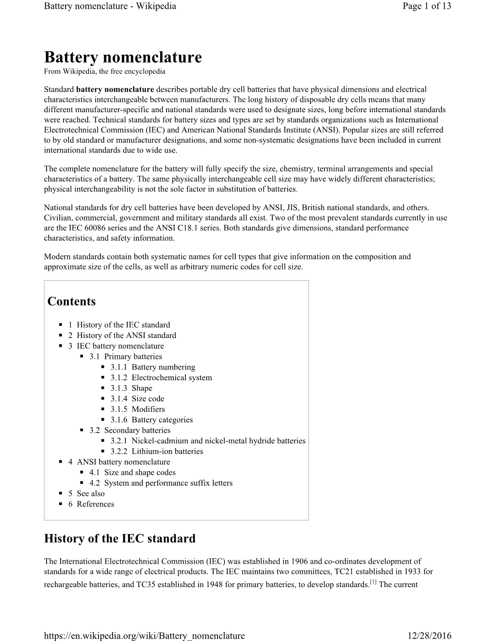 Battery Nomenclature - Wikipedia Page 1 of 13