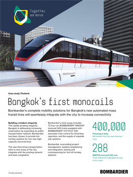 Bangkok's First Monorails