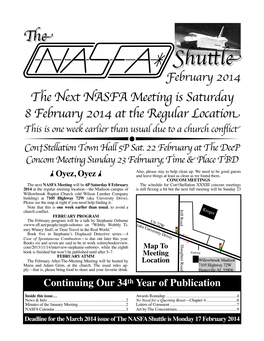 February 2014 NASFA Shuttle