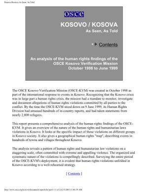 Kosovo/Kosova As Seen, As Told