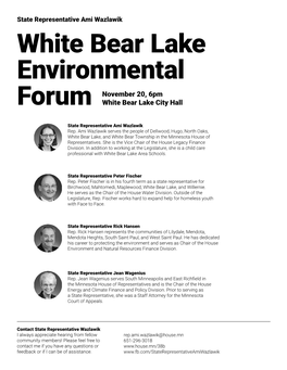 White Bear Lake Environmental Forum