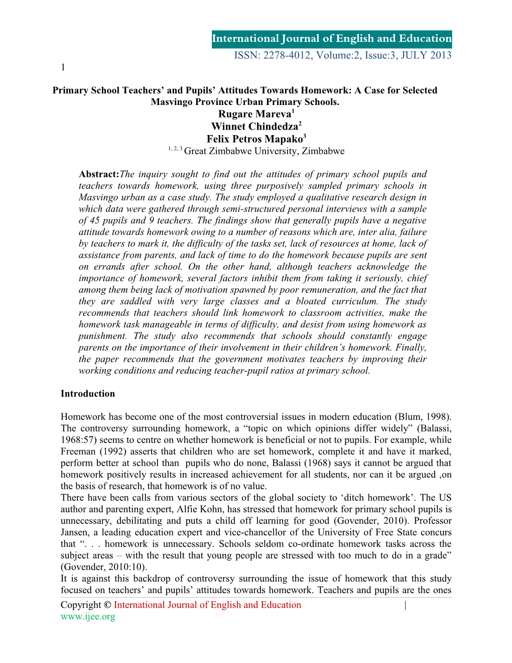 ISSN: 2278-4012, Volume:2, Issue:3, JULY 2013