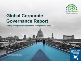 Global Corporate Governance Report Q3 2020